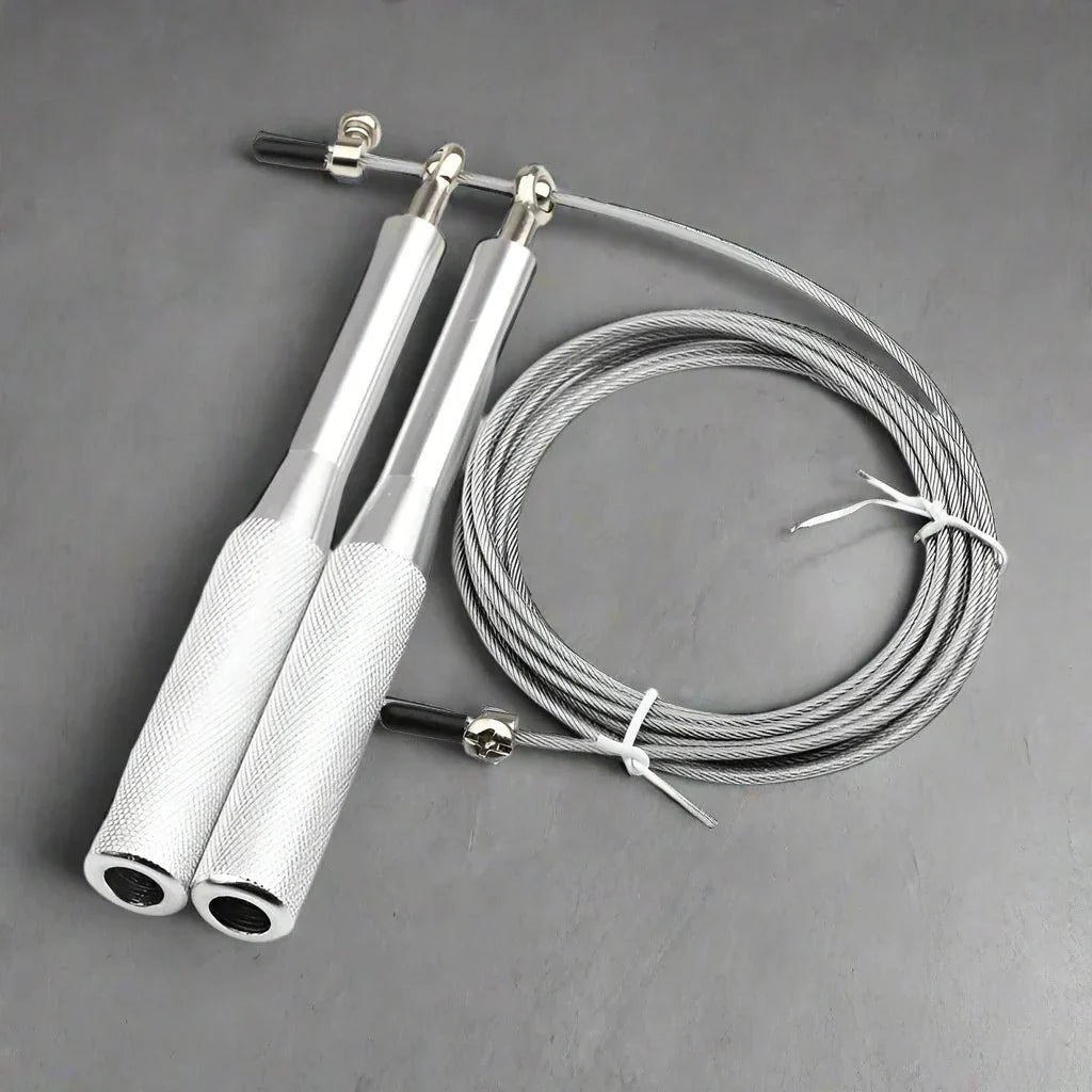 Corde à Sauter - JumpRopeCrossfit™ - Argent - Mon Sport Maison