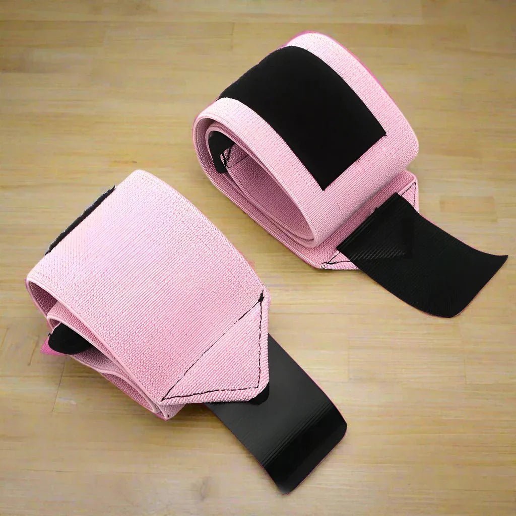 Protege Poignet - WeightLiftingWristWraps™ - Rose - Mon Sport Maison